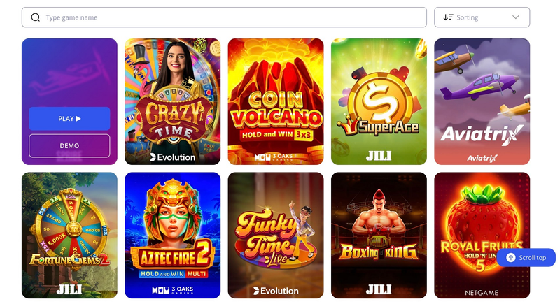 Glory Casino slots and the best games